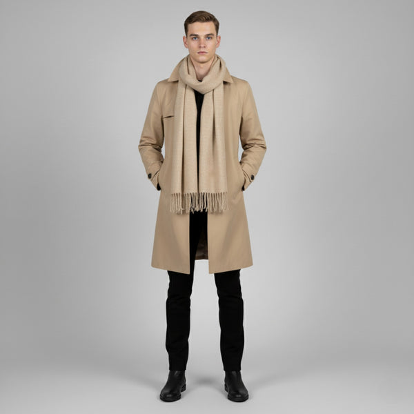 🕴️ Sharp. Classic. Unforgettable.
This beige trench coat is the definition of timeless style. Sle...